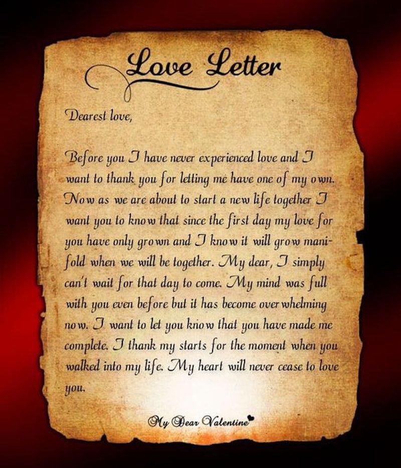 Romantic Love Letter 