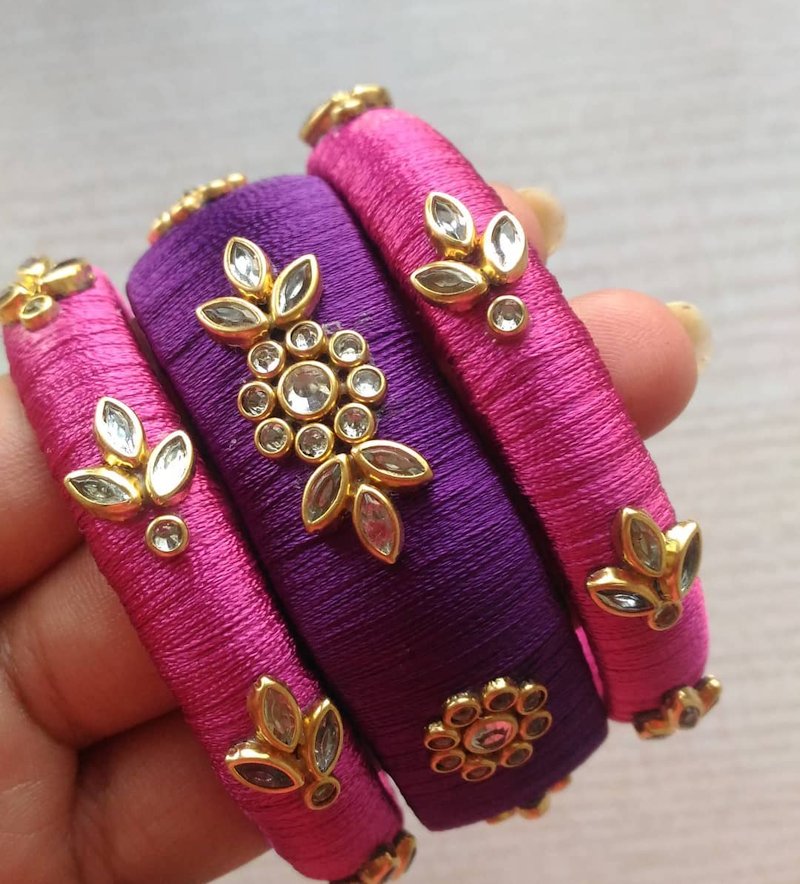 41 Unique And Mind Blowing Thread Bangles Designs