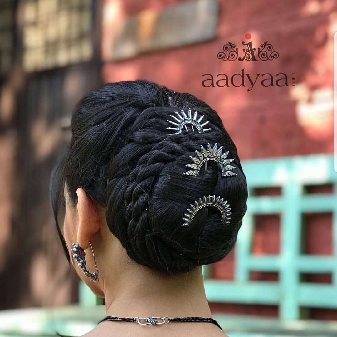 5 juda hairstyle for wedding party | bridal bun hairstyle with gajra |  simple hair style girl 2020 - YouTube