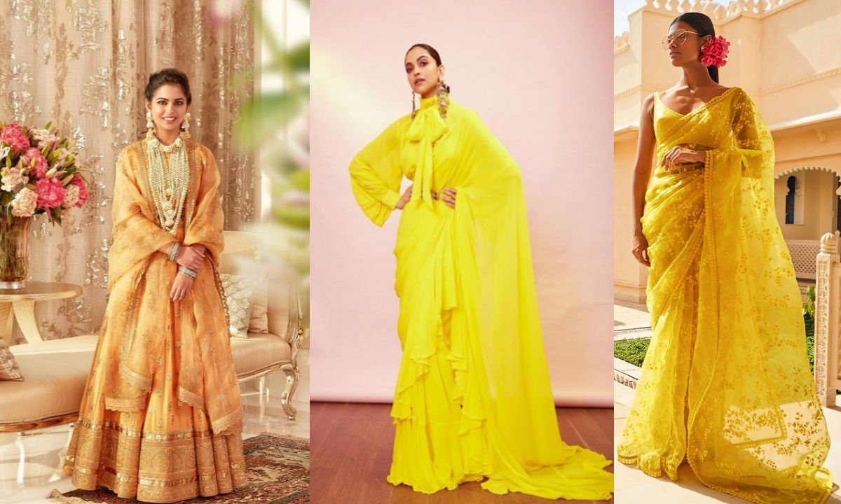 Haldi Wear Yellow Color Chinon Silk Palazzo Suit – Amrutamfab