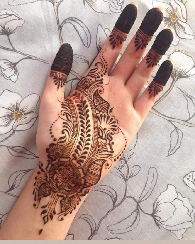 Bridal Mehndi Designs For Left Hand Palm (Tutorial:21) - YouTube
