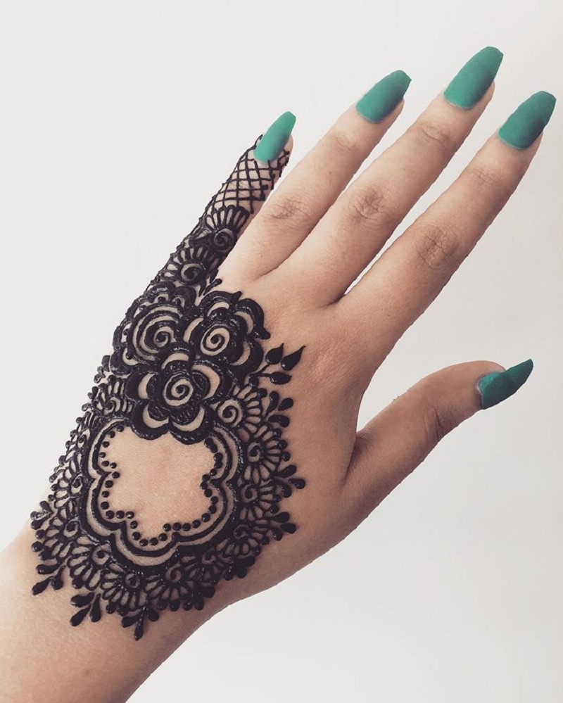 Simple Rose Henna Tattoo