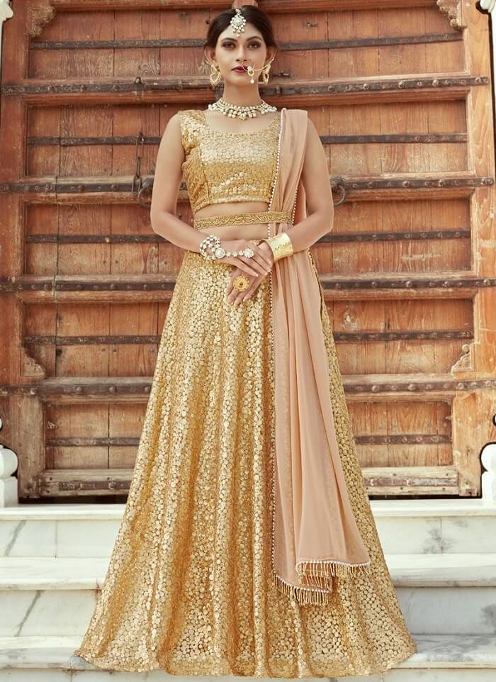 Buy Now Lehenga Choli with Metallic Pink – Roop Sari Palace