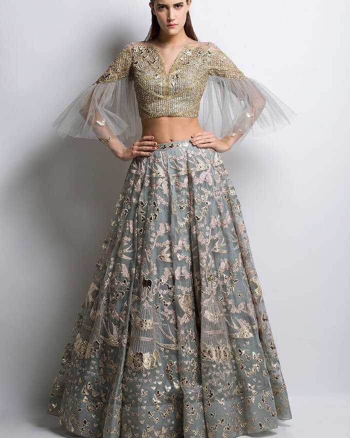 21 Latest Trending Metallic Bridal Lehenga Designs