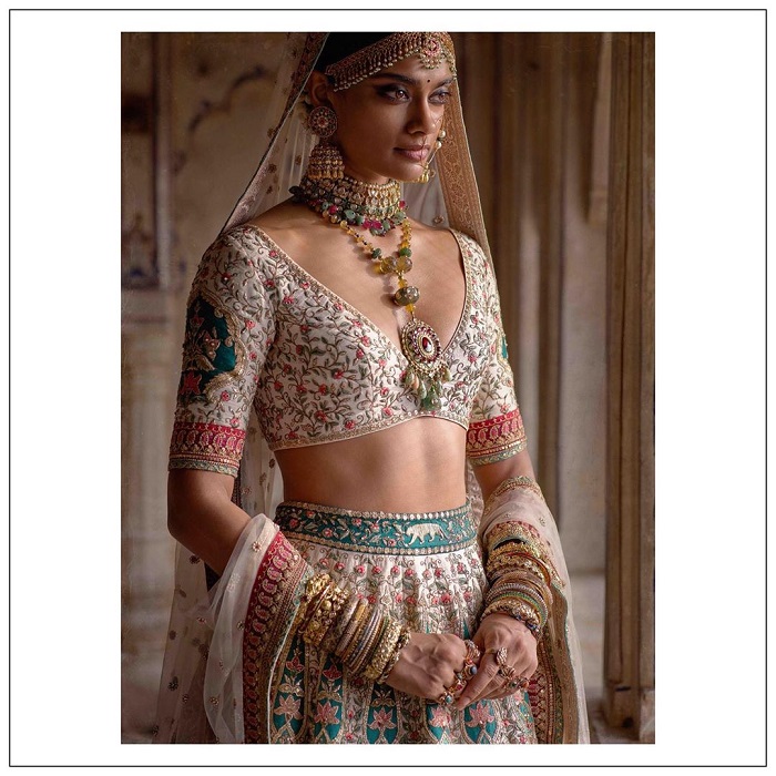 Pesto Green Wedding Lehenga from Jannat Collection Shringarmati – Panache  Haute Couture