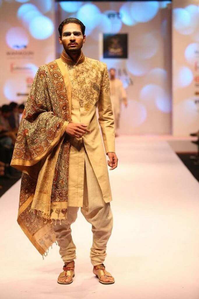 groom dress with shawl