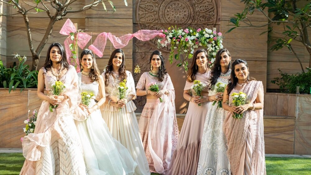 These Bridesmaids in Unmatched Outfits