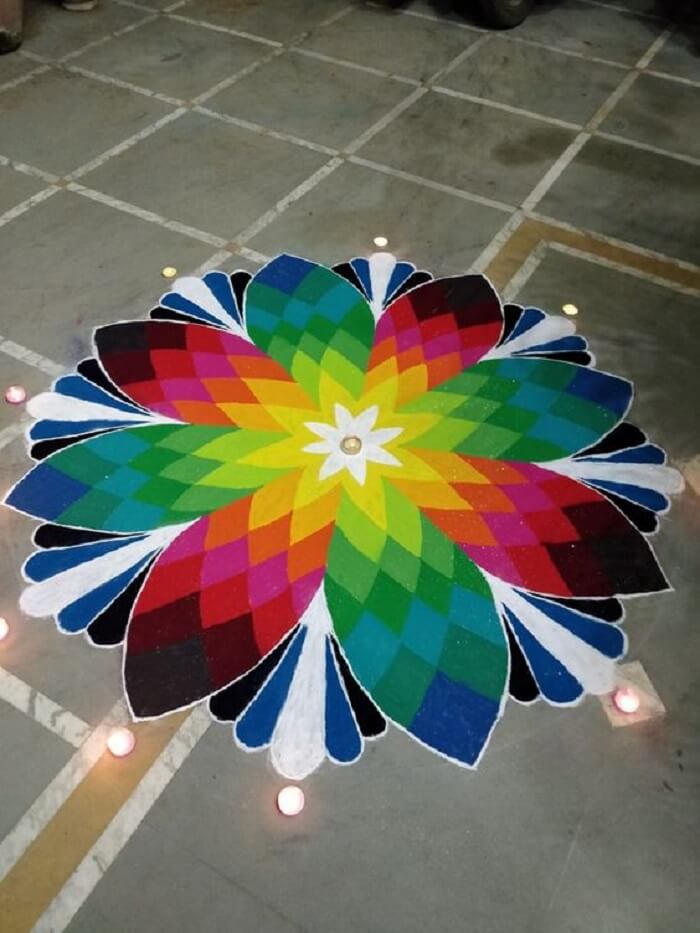 91 Beautiful Wedding Rangoli Designs Ideas For Your Wedding Decor