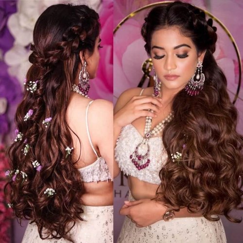 Hairstyles Perfect For A Sangeet Night | Engagement hairstyles, Trendy  short hair styles, Bridal outfits