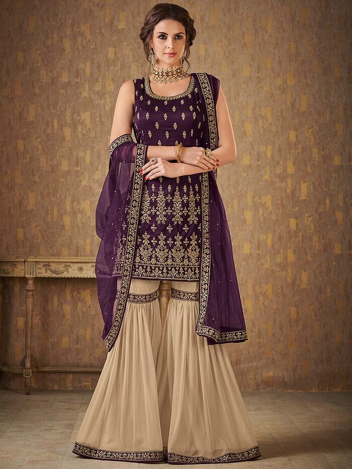 karva chauth special sharara suit