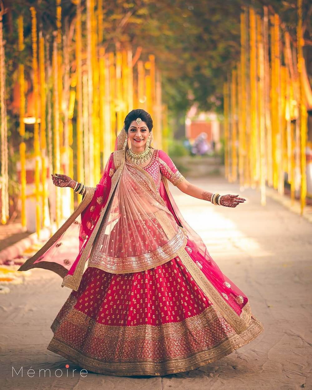 Draping double dupatta | Indian bridal lehenga, Designer bridal lehenga  choli, Indian bridal wear