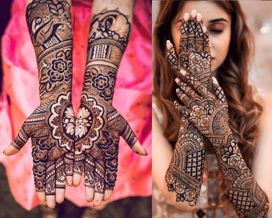 Ethereal Lotus Henna mehndi design new Images