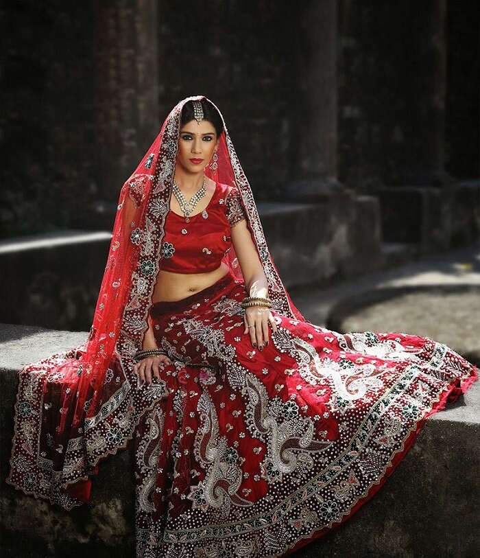 Latest Red Bridal Lehenga Designs. | Indian wedding dress, Indian bridal  hairstyles, Indian fashion