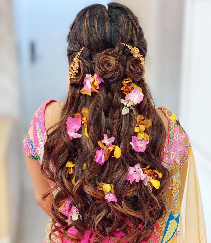 6 cute hairstyle for open hair || easy hairstyle | gorgeous hairstyle |  hairstyle for lehenga - YouTube