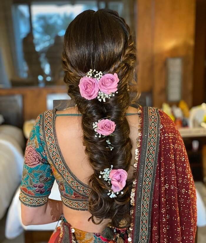 5 Unique Pretty Hairstyles By Neeharika Roy For Lehenga Looks