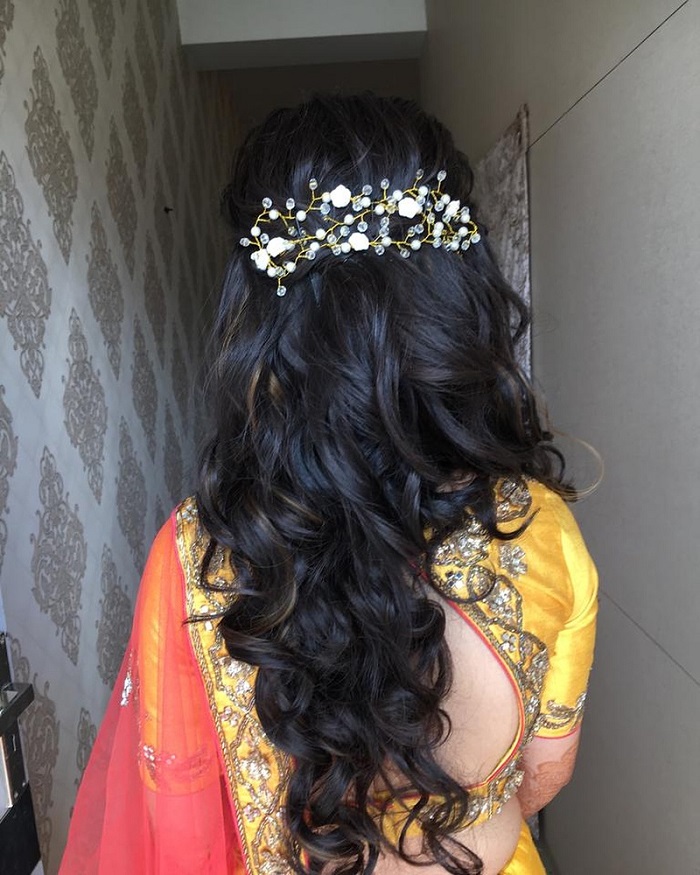 2 Simple pretty open hairstyle for wedding l mehndi hairstyle l front  variation l kashees hairstyles - YouTube