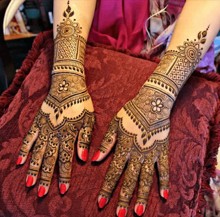 ghevar mehndi design || - YouTube