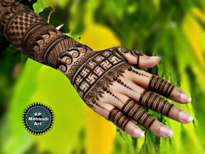 161 Likes, 7 Comments - kp mehandi art (@kp_mehandi_art) on Instagram:  “Designer henna by @… | Modern mehndi designs, Mehndi designs for hands,  Khafif mehndi design