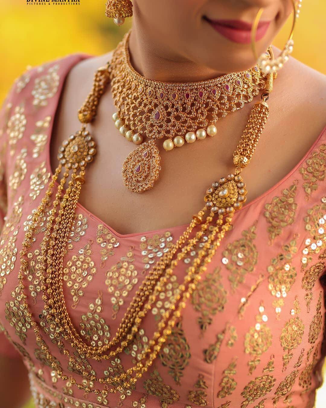 Stunning Bridal Gold Necklace Designs For The Swoon-Worthy Brides ...