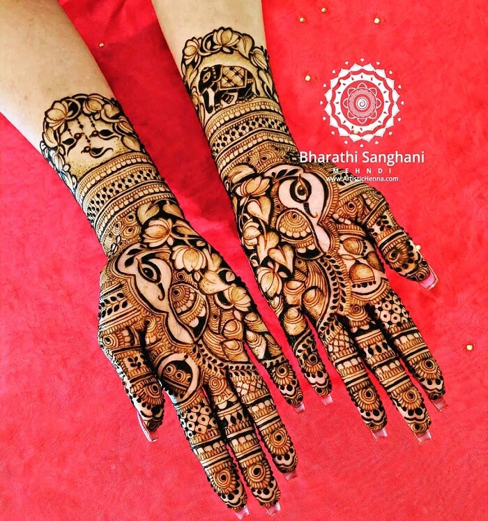 दुल्हन के हाथों की खूबसूरती बढ़ा देंगे ये Lotus Motif Mehandi Designs -  best lotus motif mehandi designs for hand-mobile