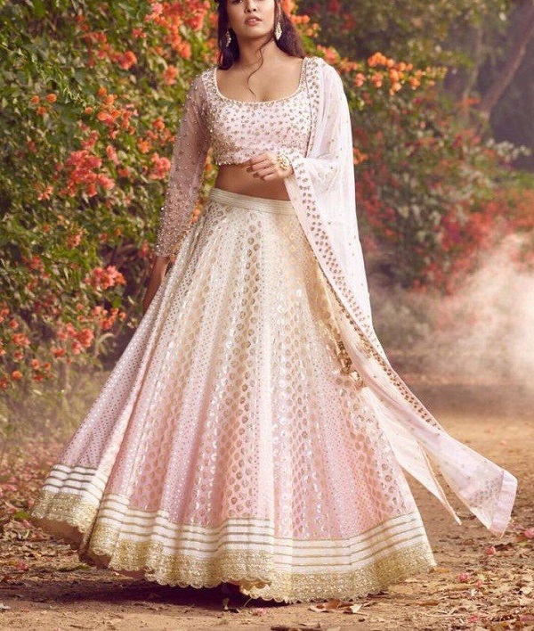 ombre bridal lehenga