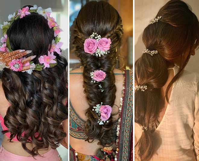 30 Latest Indian Bridal Wedding Hairstyles Images 20212022  Medium hair  styles Medium length hair styles Long hair styles