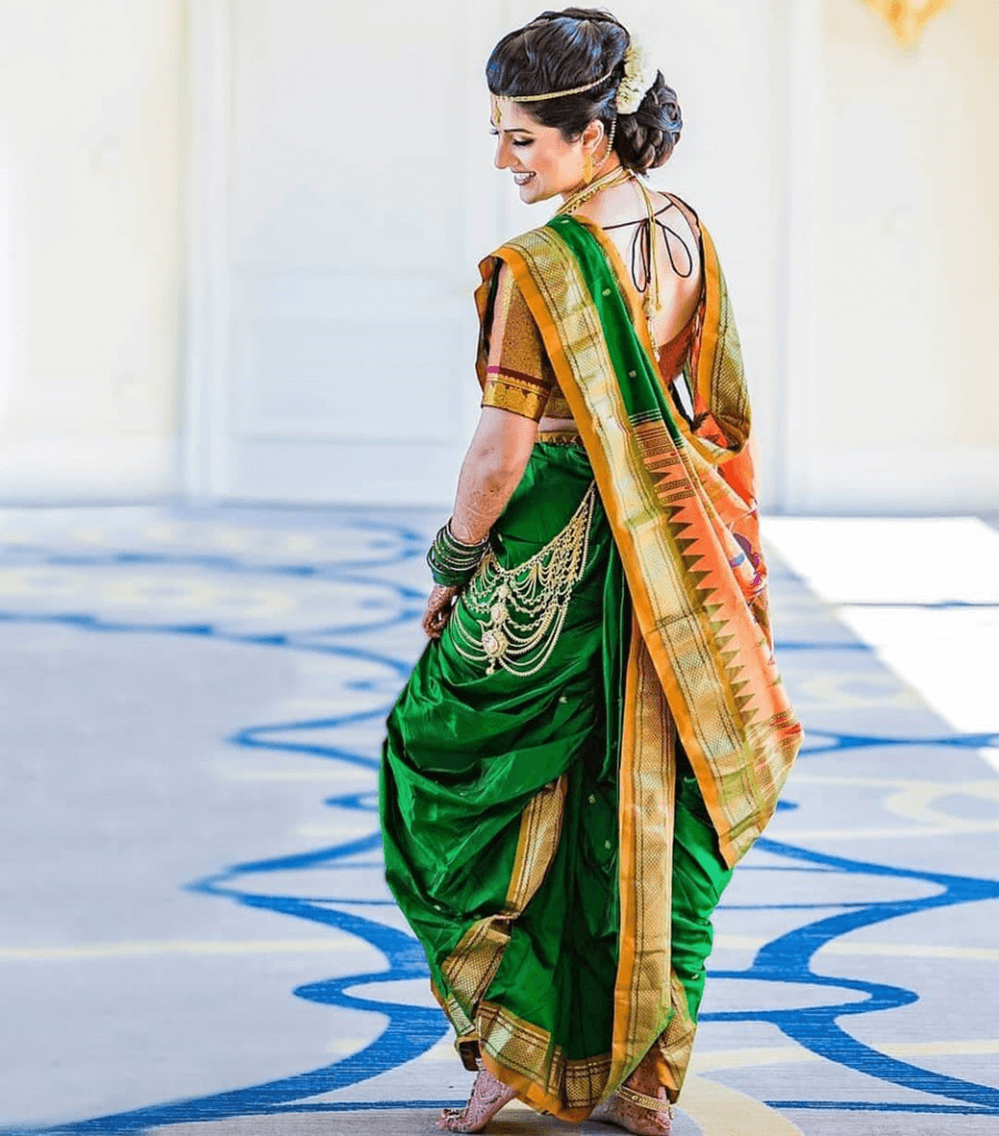 Royal Maharashtrian bridal look | Bridal looks, Indian photoshoot, Backless  blouse designs