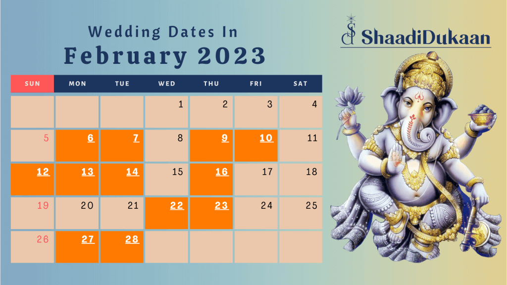 Auspicious Indian Hindu Wedding Dates For 2023