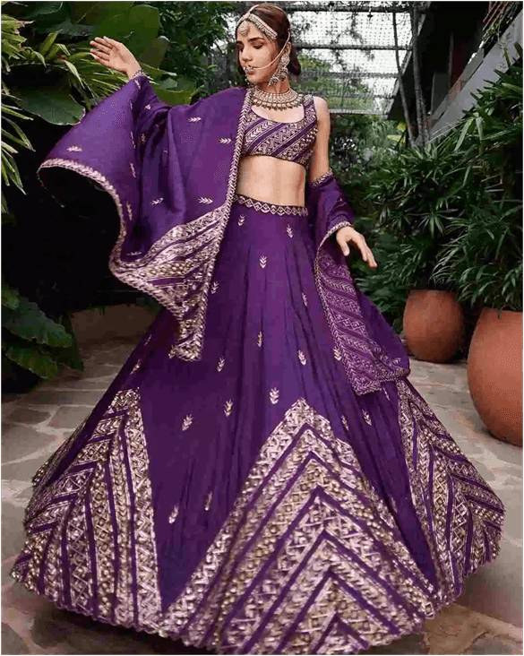Wine Purple Bridal Lehenga With Heavy Embroidery Bridal Lehenga –  paanericlothing